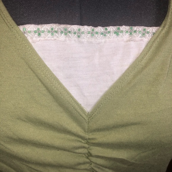 Muted green top - Picture 2 of 5